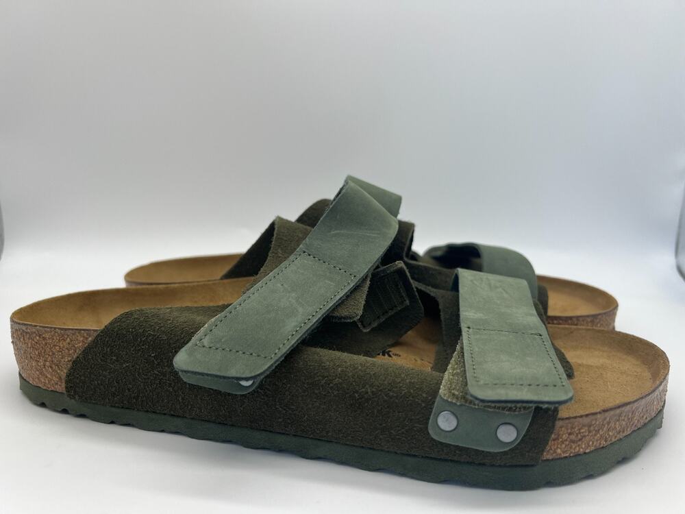Birkenstock Uji Nubuck-Suede Leather Thyme Sandal Men’s Size 13 New